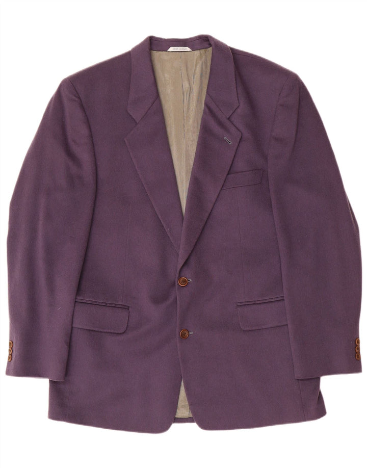 Rene Lezard Veste Blazer 2 Boutons Homme IT 52 XL Violet Cachemire