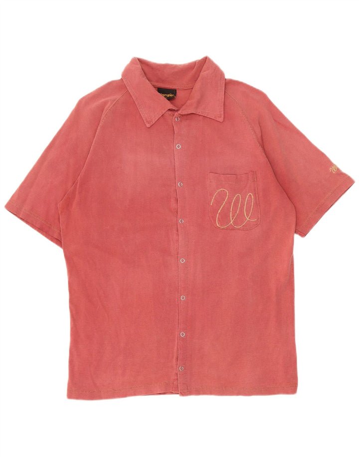 Wrangler Chemise à Manches Courtes Homme Rouge Moyen