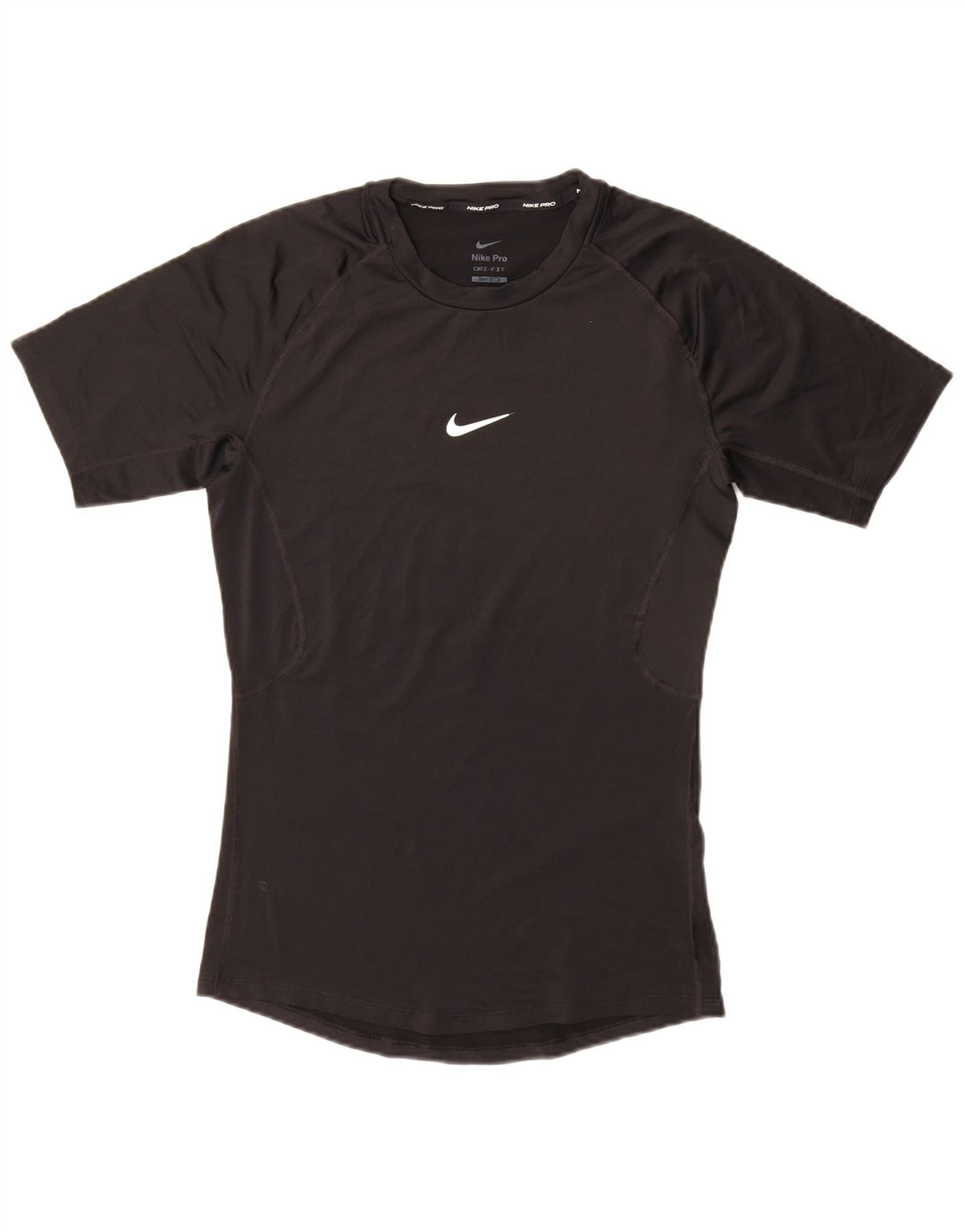 NIKE T-shirt ajusté pour femme UK 12 Noir moyen Polyester