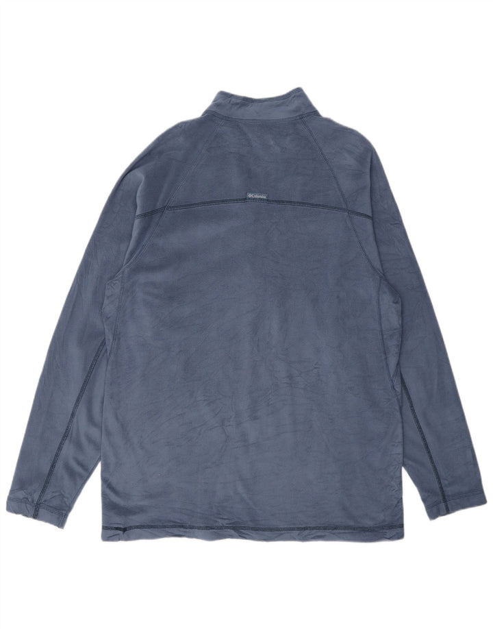 Columbia Pull Polaire à Col Zippé Homme Bleu Moyen Polyester