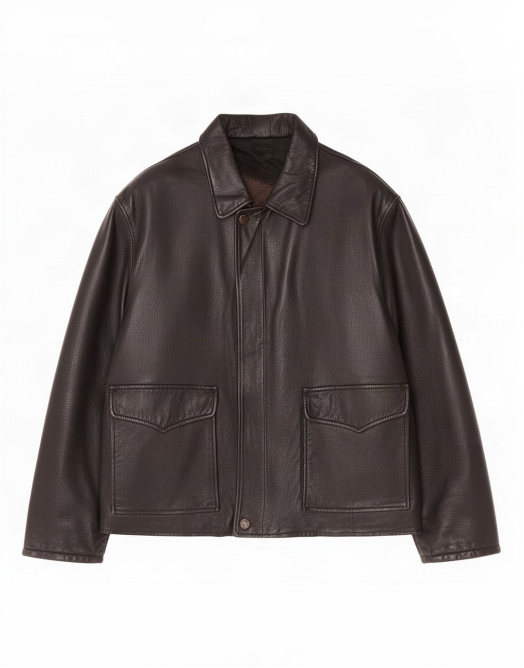veste en cuir homme vintage UK 42 XL Noir