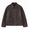 veste en cuir homme vintage UK 42 XL Noir