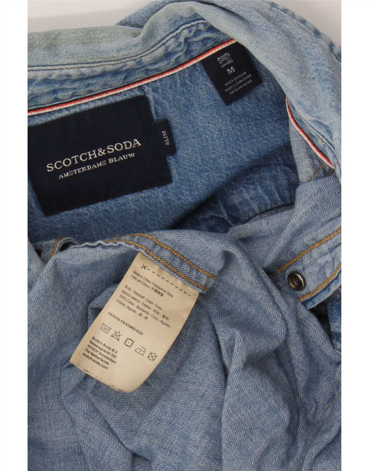 Scotch & Soda Chemise Slim en Jean Homme Bleu Moyen Coton