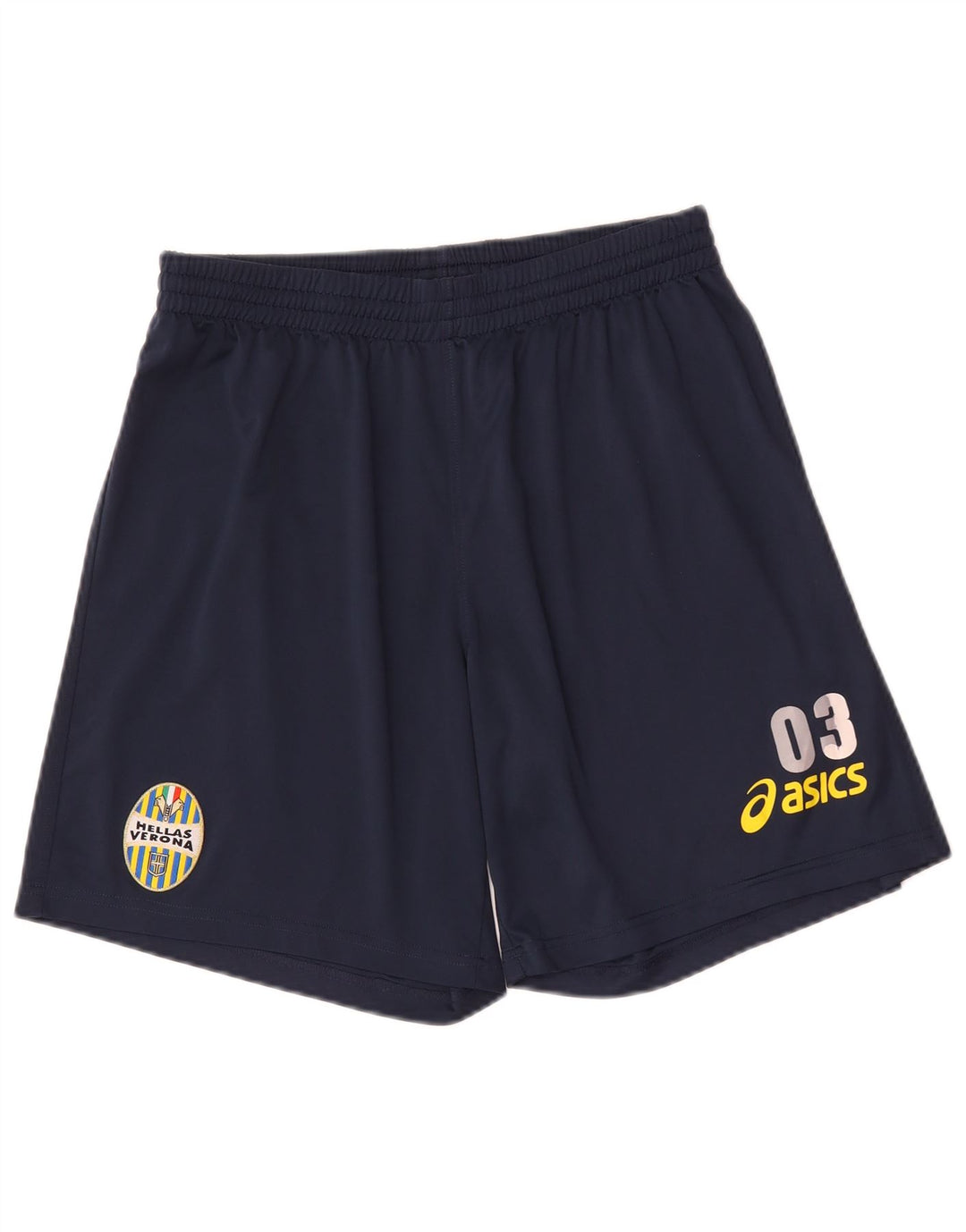 Asics Short de Sport HELLAS VERONA Graphic Homme Bleu Marine Moyen Polyester
