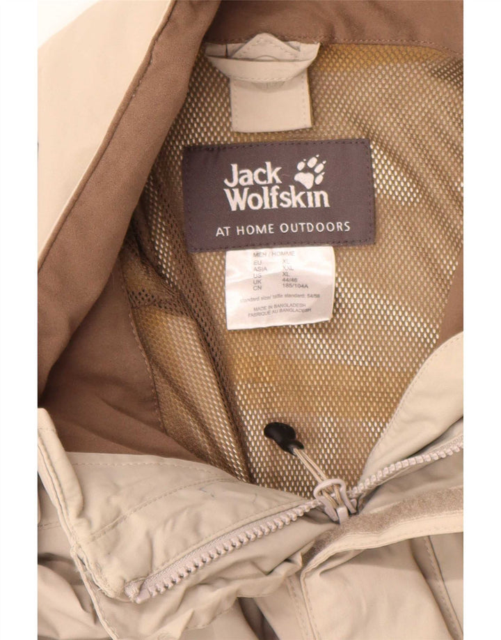 Jack Wolfskin Veste de Pluie Homme UK 44/46 XL Beige Colourblock Polyamide
