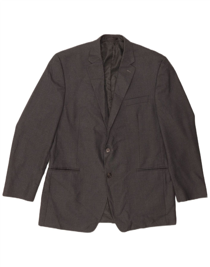 Chaps Veste Blazer 2 Boutons Homme UK 44 2XL Gris Polyester