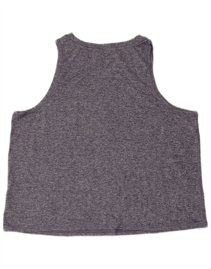 ATHLETA Débardeur court pour femme UK 18 XL Bleu marine moucheté en polyester
