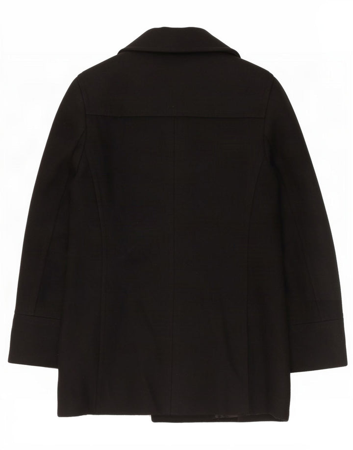 Topshop Veste Blazer Femme UK 12 Laine Noir Moyen