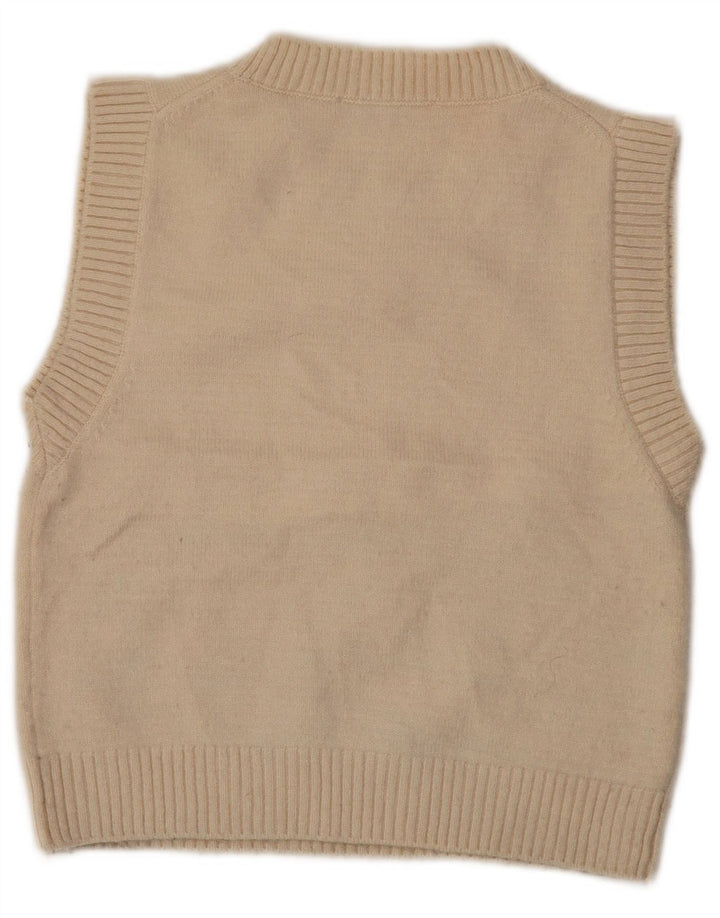 Zara Womens Crop Vest Débardeur UK 10 Petit Beige