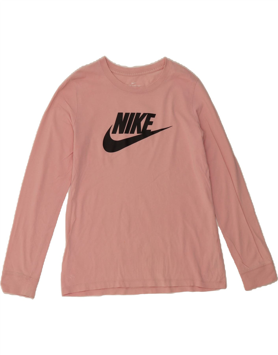 NIKE Womens Graphic Top Long Sleeve UK 14 Medium Pink Cotton Vintage Nike and Second-Hand Nike from Messina Hembry 