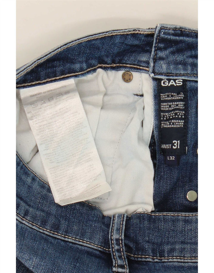 Gas Jean Slim Femme W31 L27 Bleu Coton