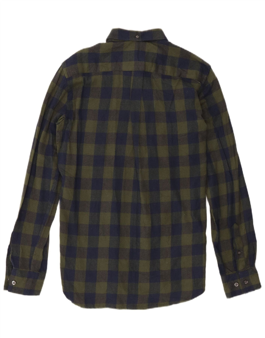 French Connection Chemise en Flanelle Homme Petit Carreau Vert Coton