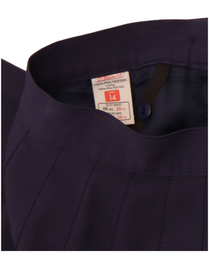 ST. BERNARD Jupe trapèze taille haute pour femme UK 14 Medium W28 Bleu marine