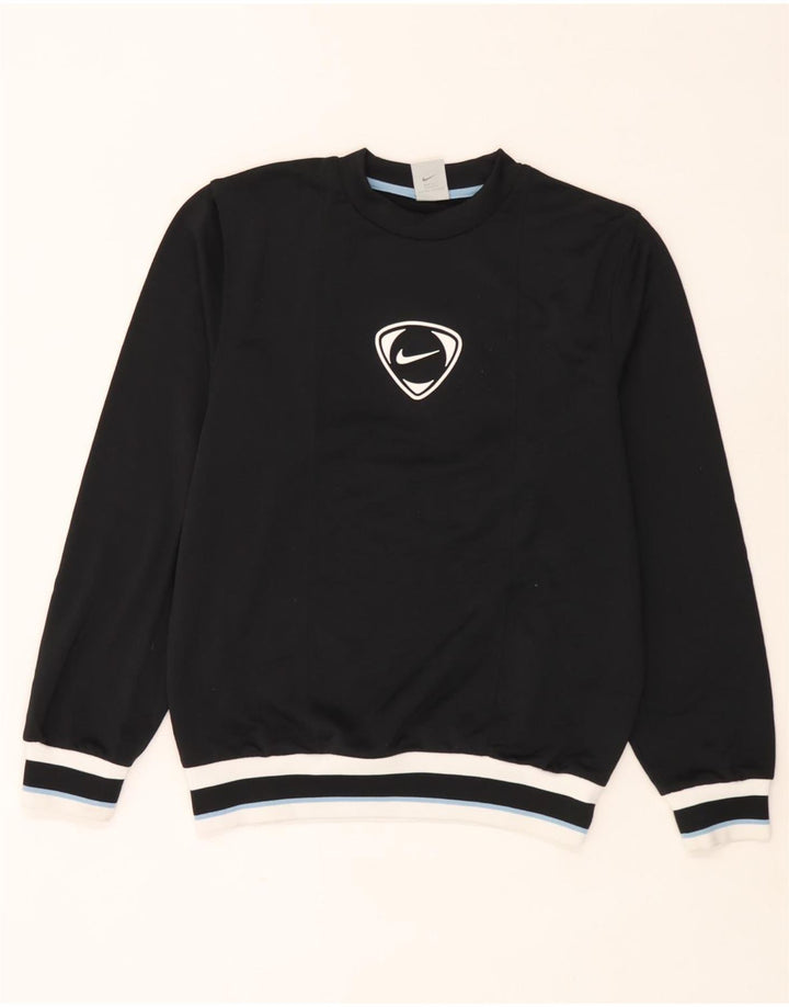 Nike Sweat-shirt pour homme UK 36/38 Petit Noir Colorblock Polyester