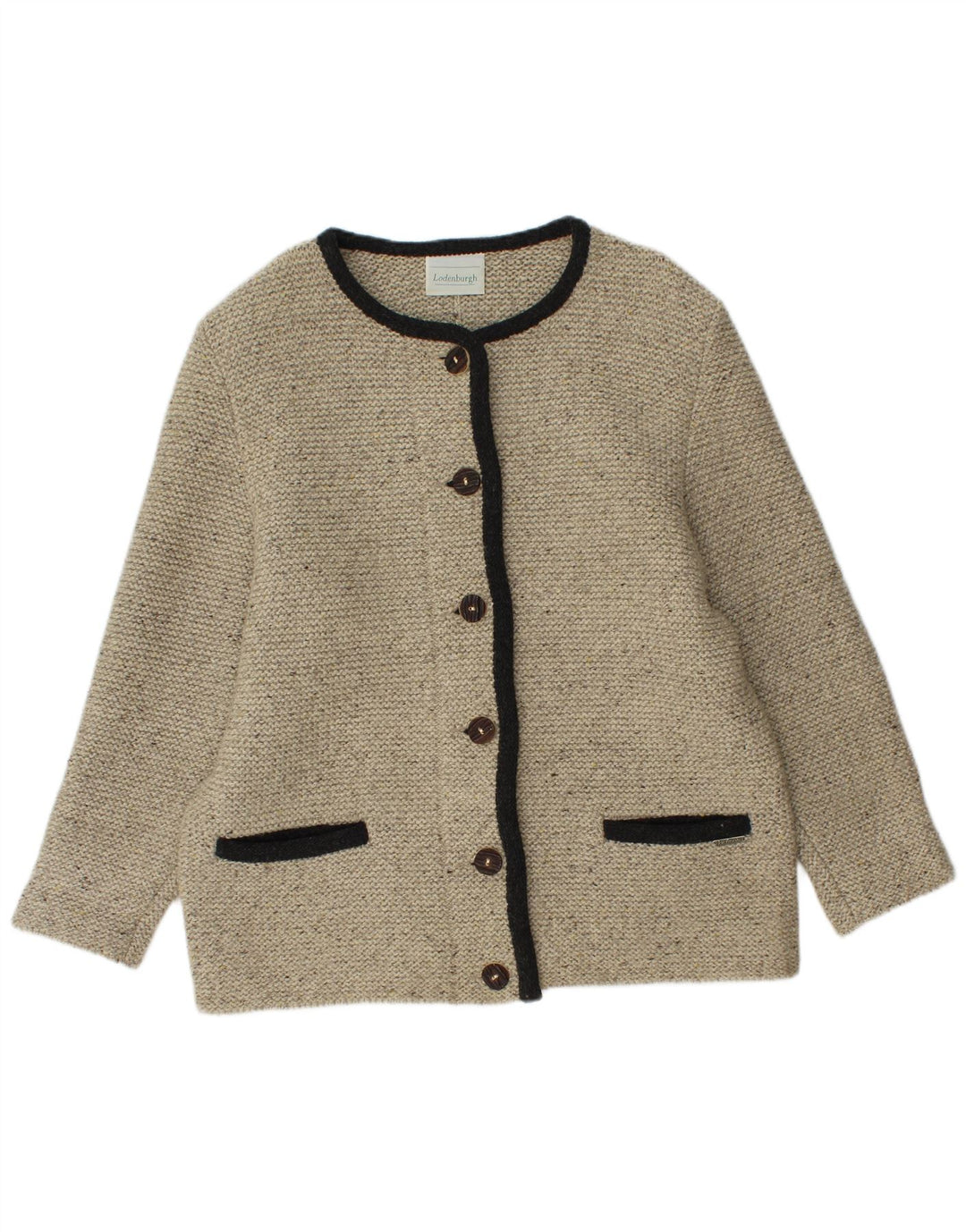 Lindbergh Cardigan Femme Pull IT 48 XL Gris Moucheté Laine Vierge