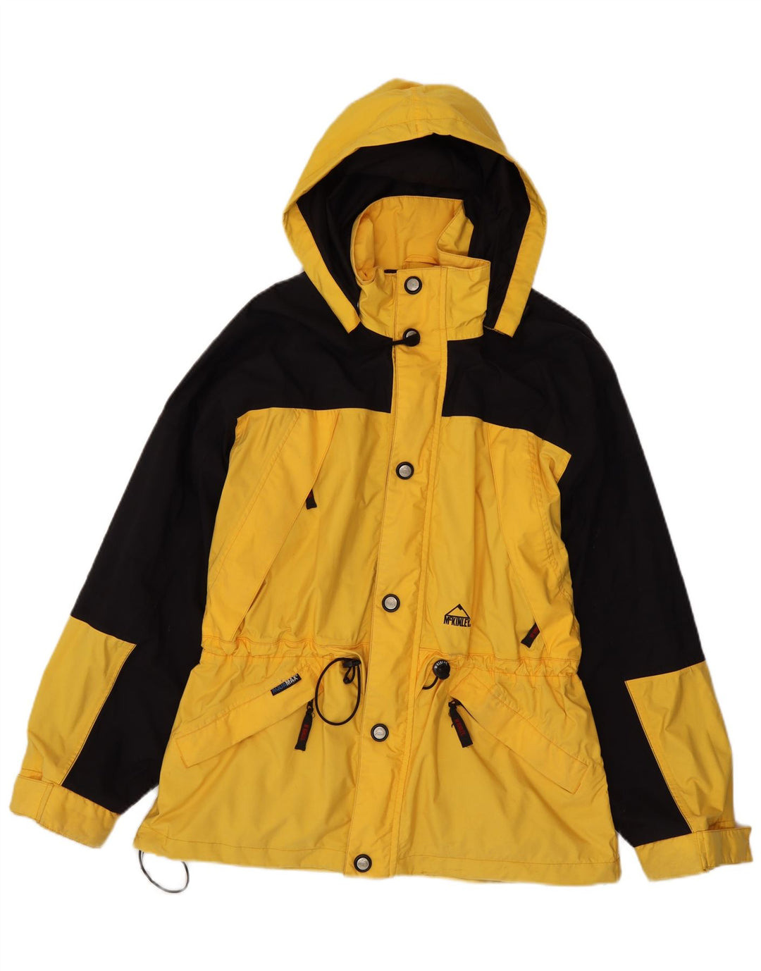 MC Kinley Veste de pluie à capuche pour homme UK 38 Medium Yellow Colourblock Nylon
