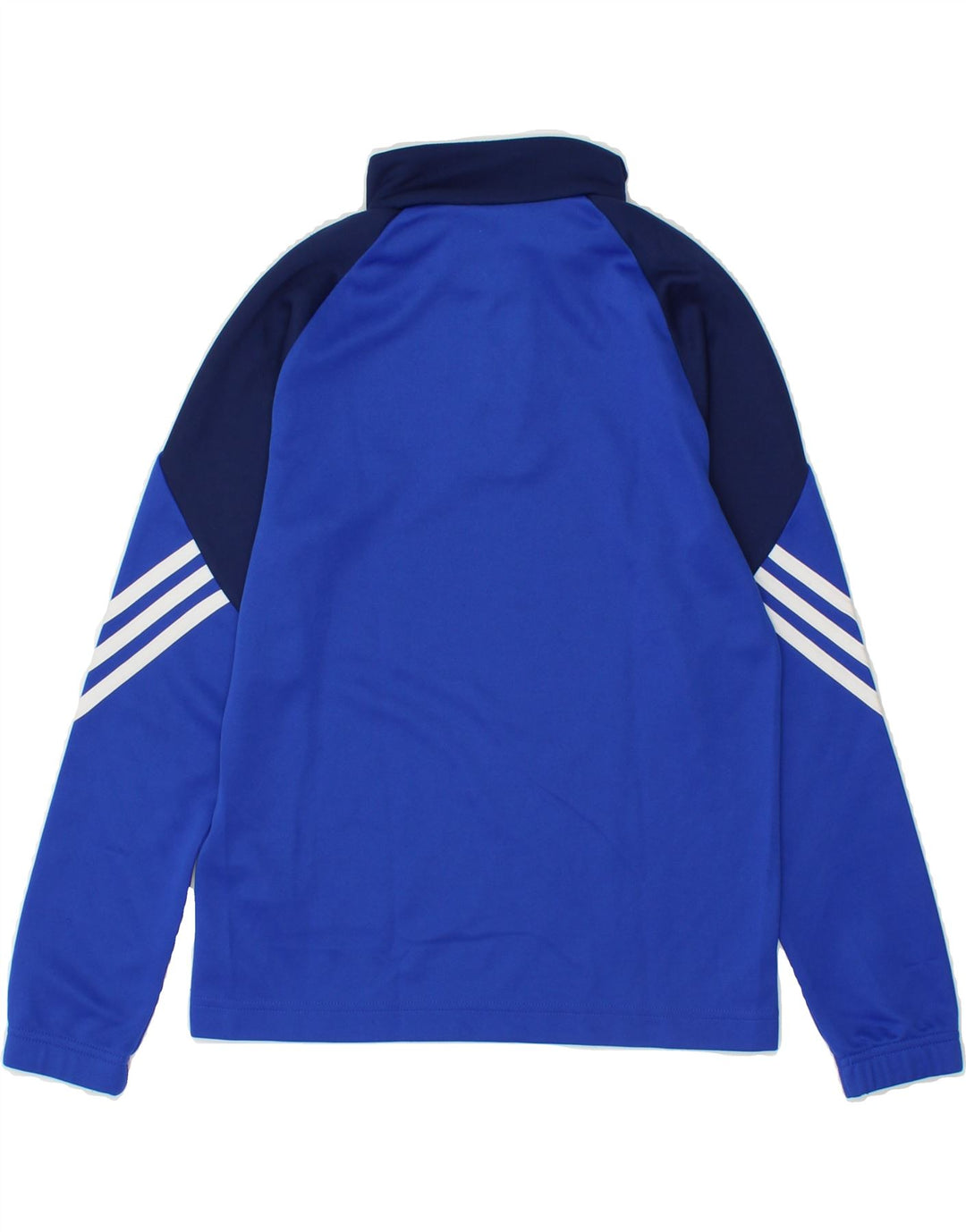 ADIDAS Boys Climalite Pullover Tracksuit Top 9-10 Years Medium Blue Vintage Adidas and Second-Hand Adidas from Messina Hembry 