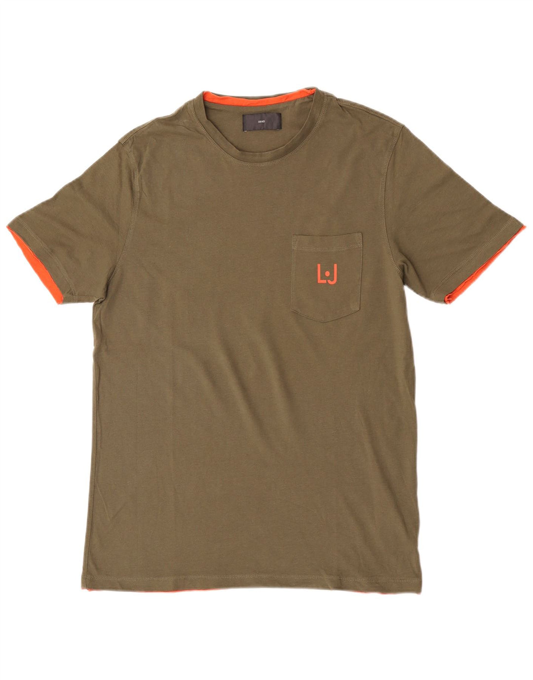 Liu Jo T-Shirt Homme Top Large Kaki Coton