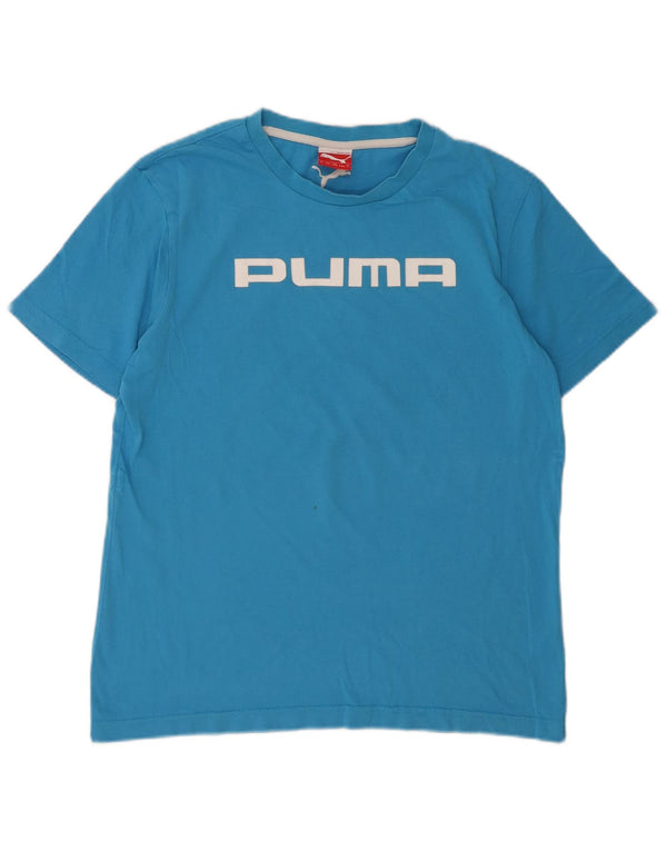 PUMA T-Shirt Graphique Homme Petit Bleu Coton