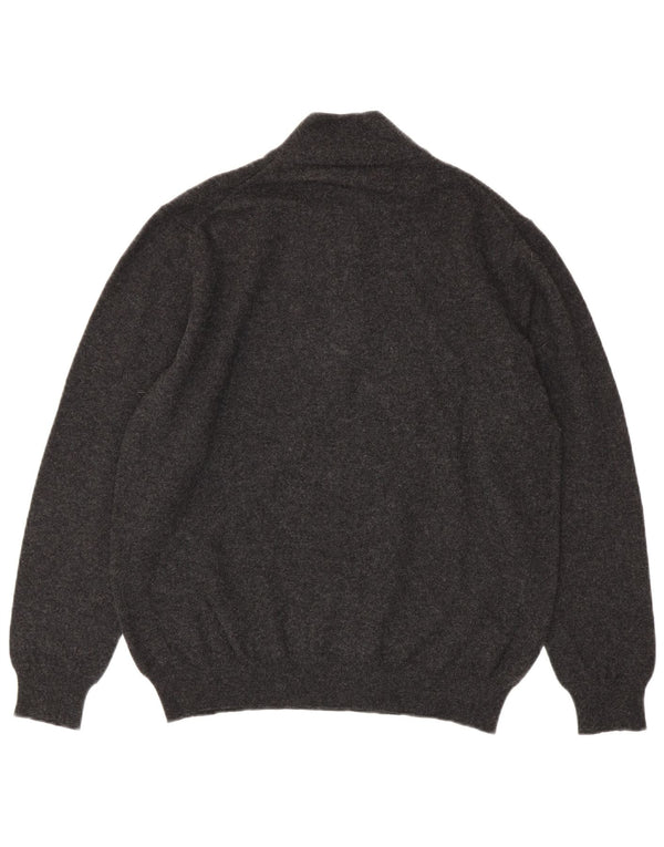 Harmont & Blaine Pull à col zippé pour homme 3XL Gris Laine
