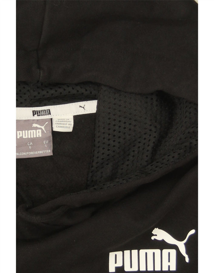 PUMA Mens Hoodie Jumper Large Black Cotton Vintage Puma and Second-Hand Puma from Messina Hembry 