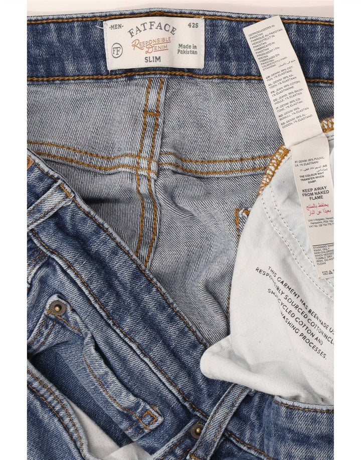 Fat Face Jean Slim Homme W42 L28 Bleu Coton