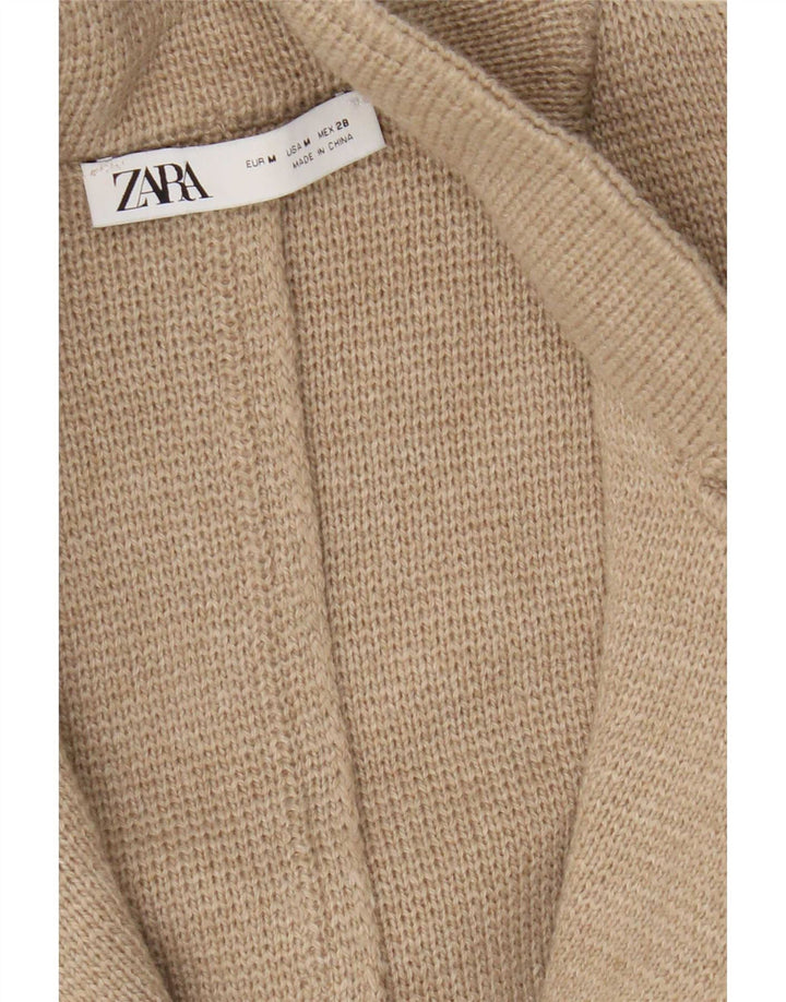 Zara Manteau Femme UK 14 Beige Moyen