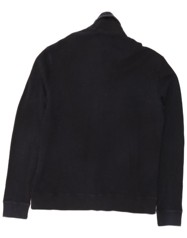 Ralph Lauren Cardigan Homme Pull Large Bleu Marine Coton