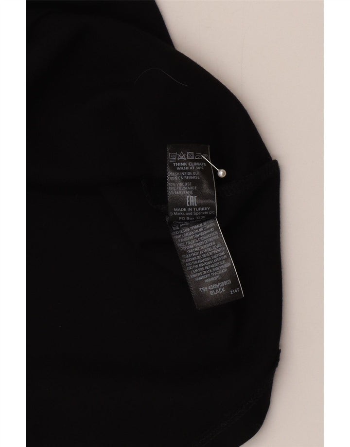 Marks & Spencer Mini-jupe femme UK 14 Large W30 Viscose noire