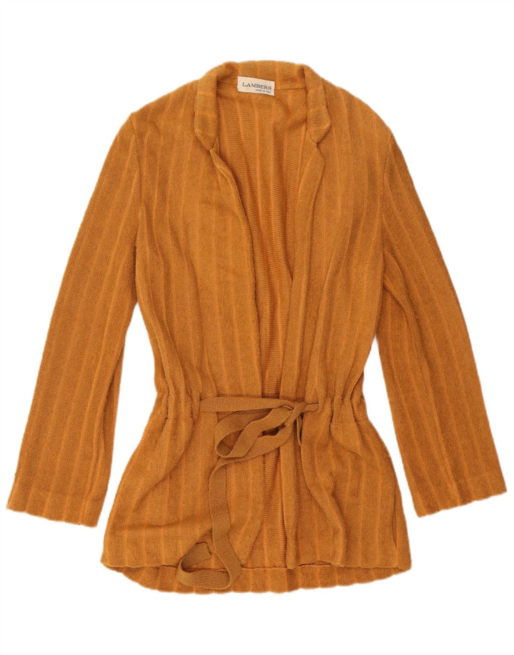 Lambers Cardigan long pour femme IT 42 à fines rayures orange moyen