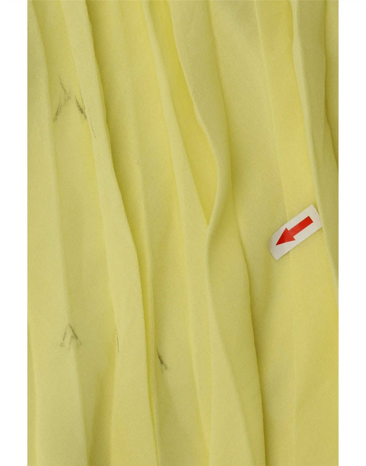 Zara Robe longue sans manches pour femme UK 12 Jaune moyen