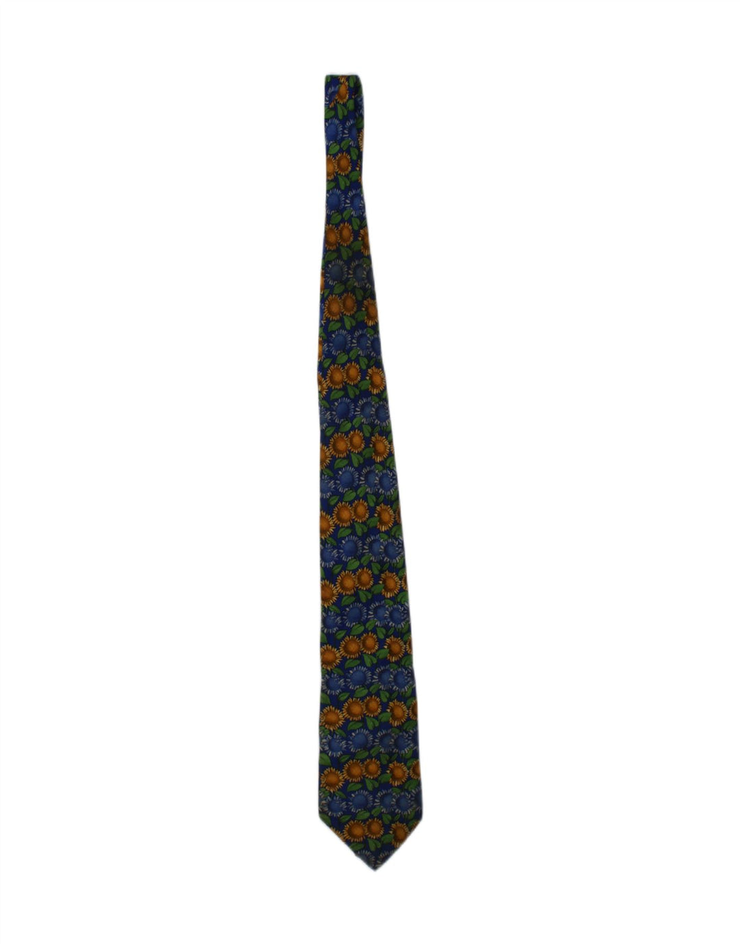 Trussardi Cravate Graphique Taille Unique Bleu Soie Florale Homme