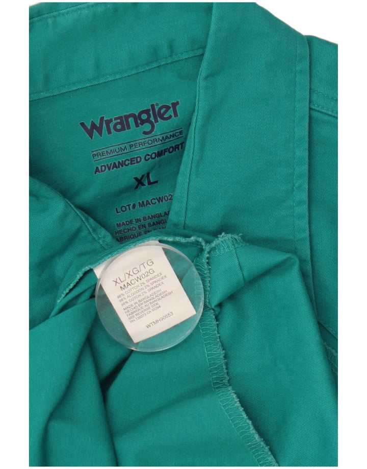Wrangler Chemise Homme XL Turquoise Coton