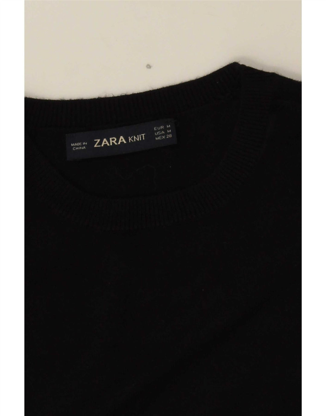 Zara Pull ras du cou pour femme UK 12 Bleu marine moyen