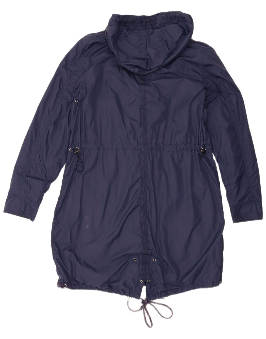 Tommy Hilfiger Manteau imperméable à capuche pour femme UK 16 Large Bleu marine Nylon