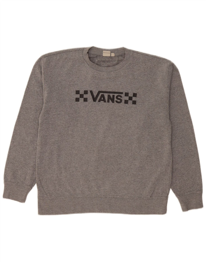 Vans Sweat-Shirt Graphique Homme Gris Moyen Coton
