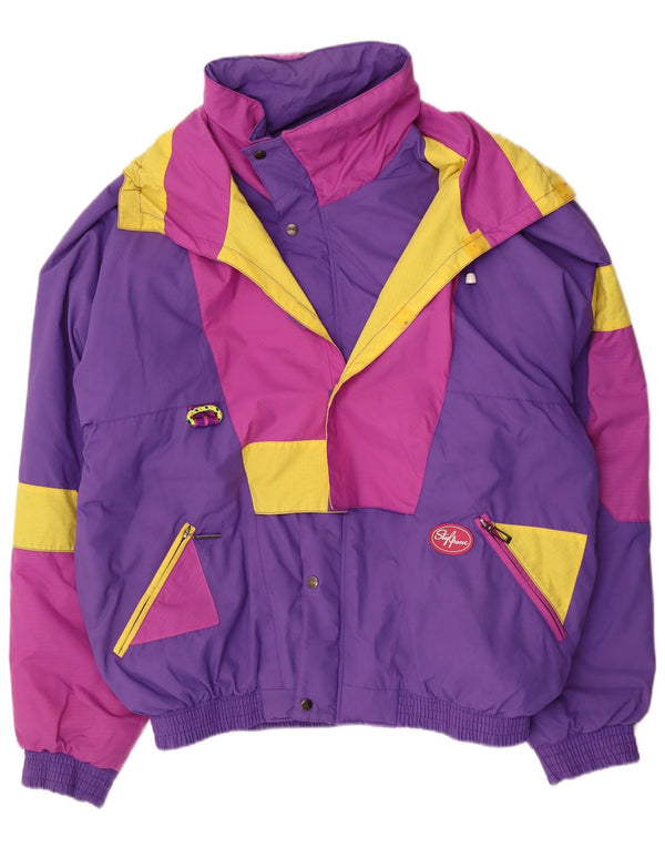 veste de ski homme vintage IT 54 XL Violet Colourblock Polyamide