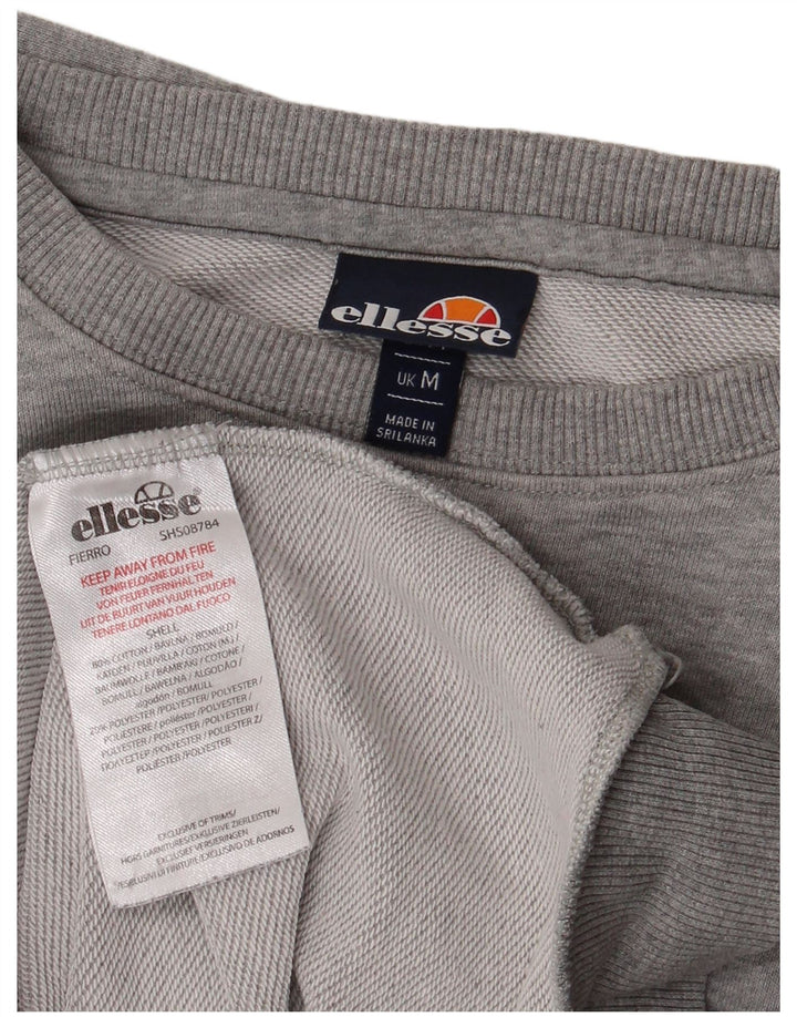 ELLESSE Pull Sweatshirt Homme Gris Moyen Coton