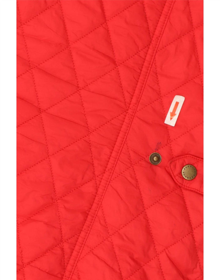 Barbour Gilet matelassé pour femme UK 14 Large Rouge Polyamide