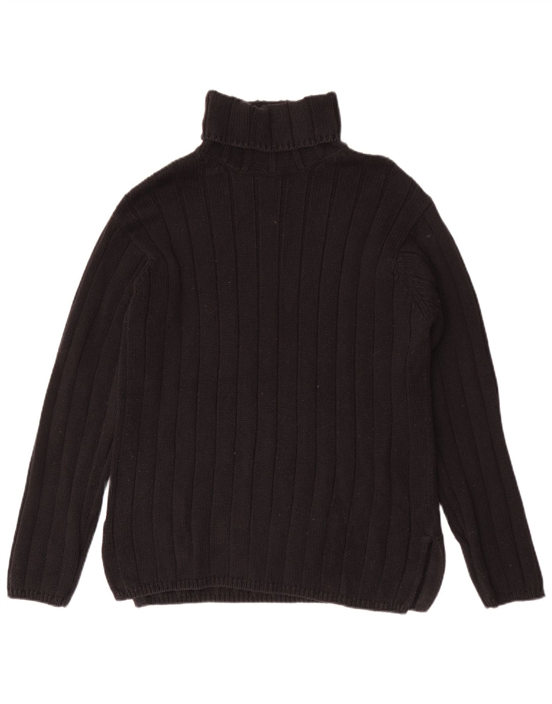 Gap Pull Col Roulé Femme UK 14 Moyen Noir Coton