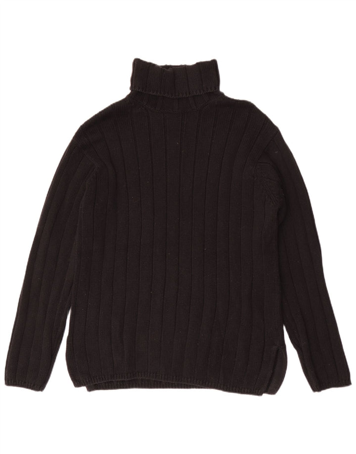 Gap Pull Col Roulé Femme UK 14 Moyen Noir Coton