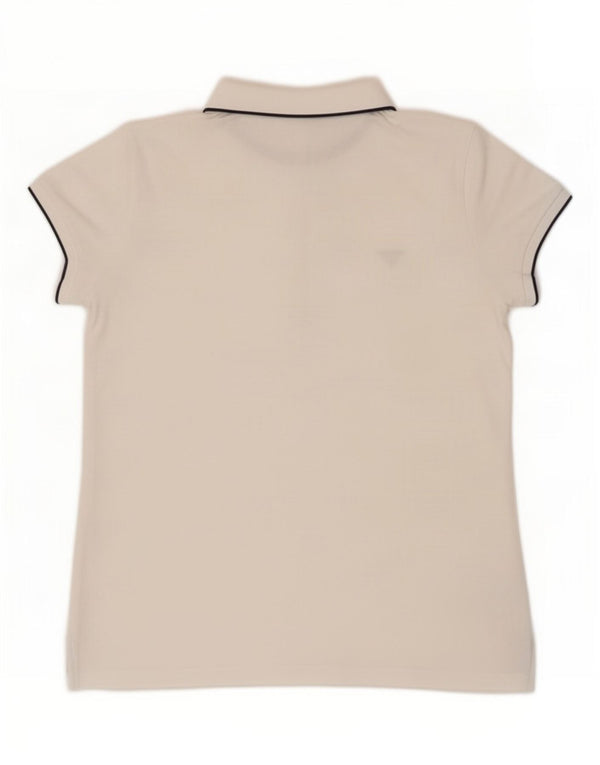 Gant Polo Femme UK 14 Large Blanc Coton