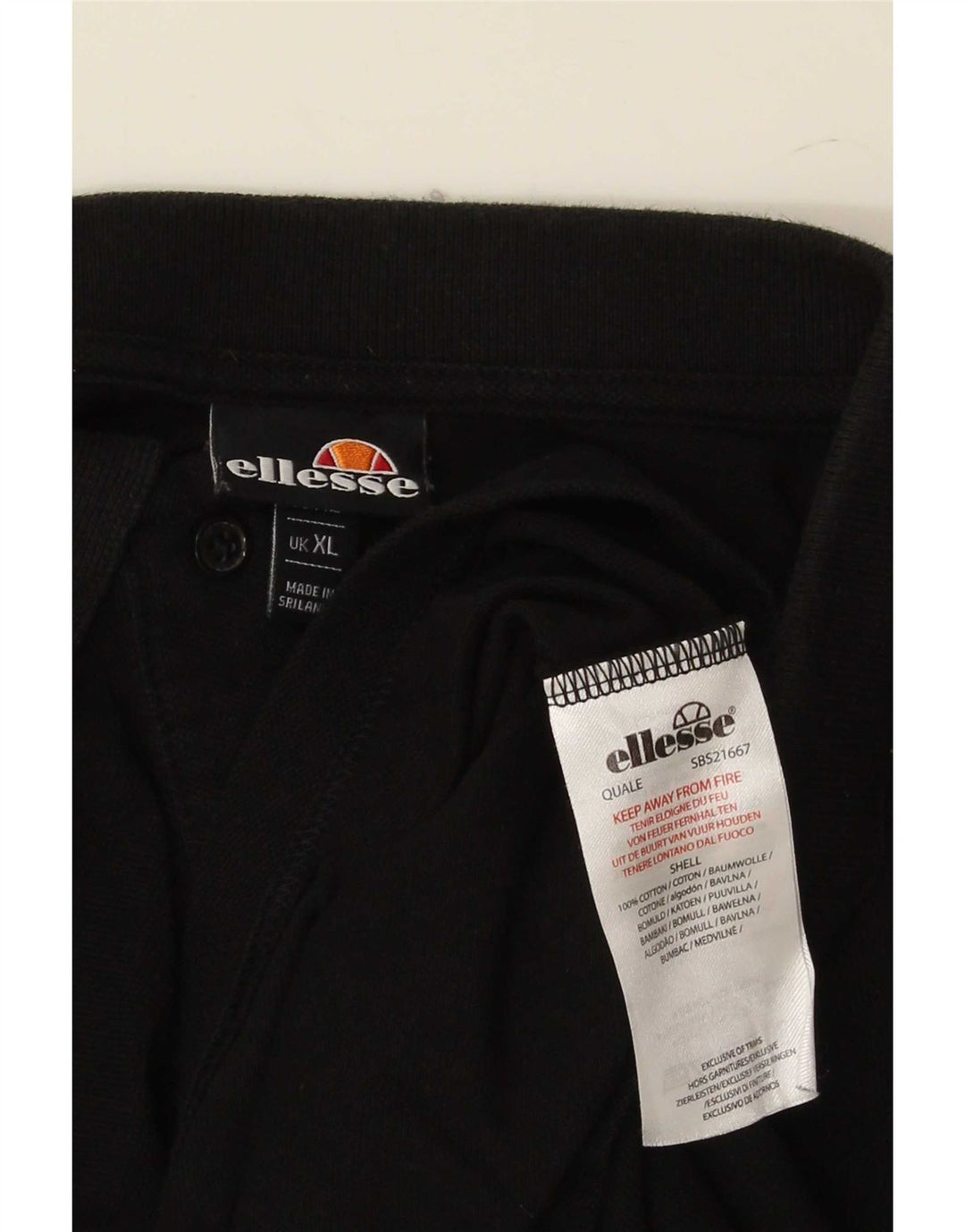 Ellesse Polo Homme XL Noir Coton