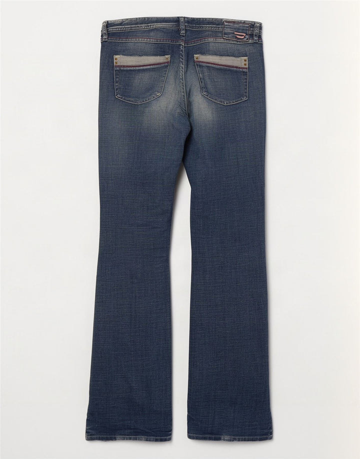 Diesel Jeans Bootcut en détresse pour femmes UK 16 Large W32 L33 Coton bleu