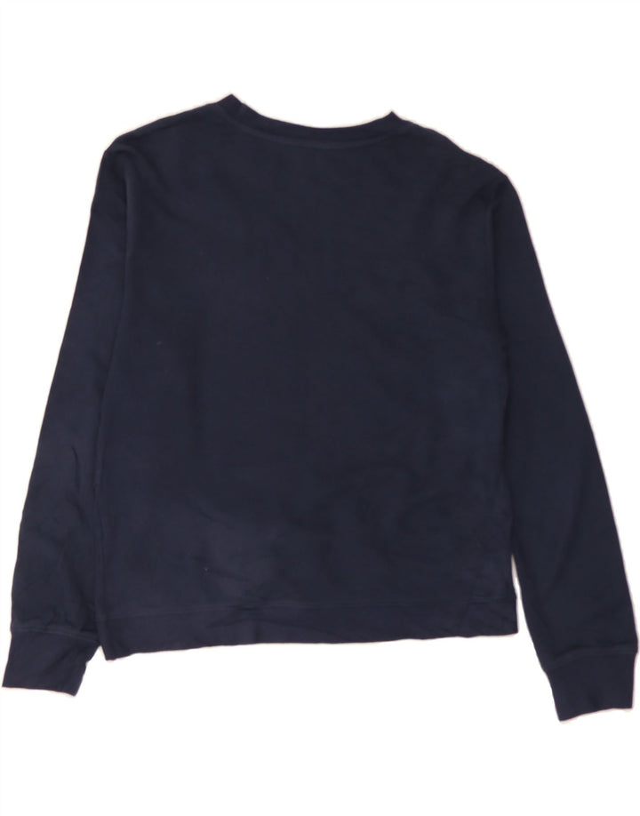 NAUTICA Womens Oversized Graphic Sweatshirt Jumper UK 10 Small Navy Blue Vintage Nautica and Second-Hand Nautica from Messina Hembry 
