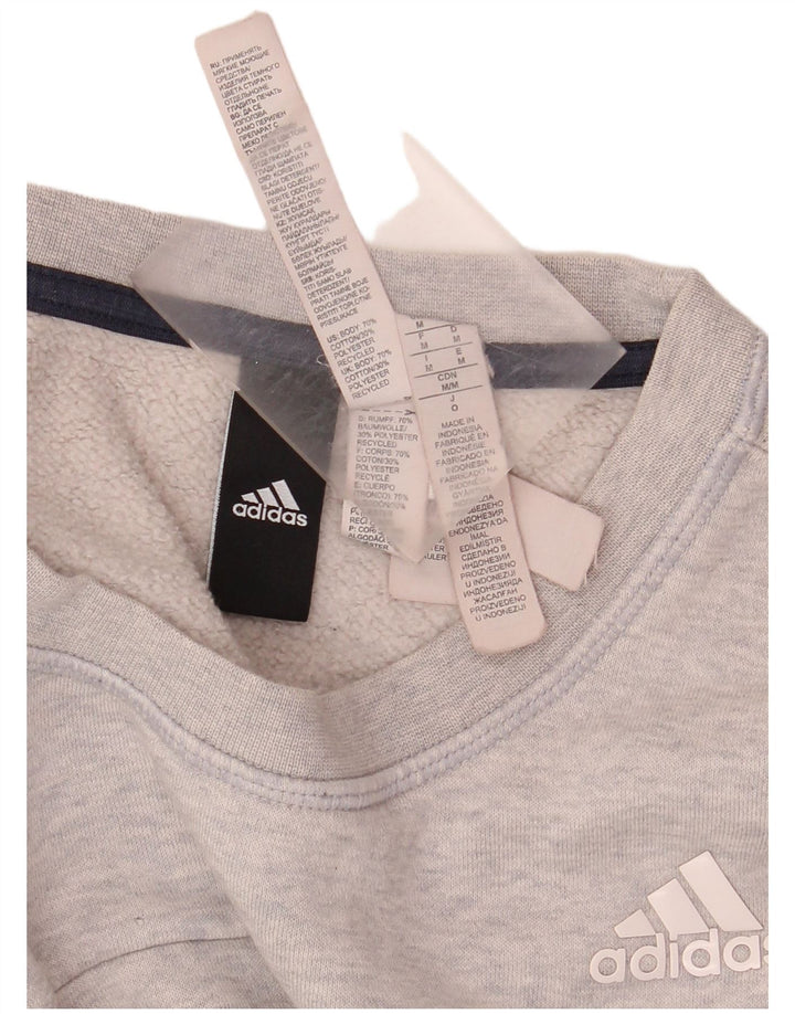 Adidas Sweat-Shirt Homme Gris Moyen Coton