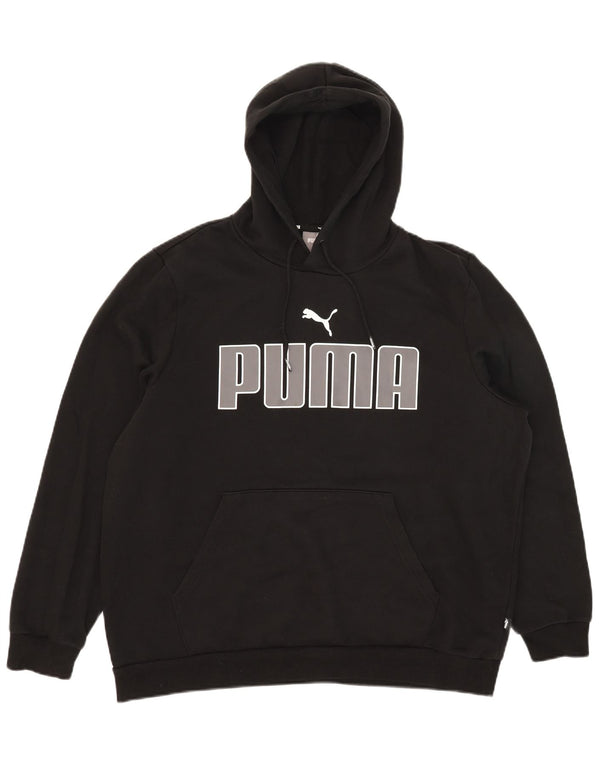 Puma Pull à capuche graphique XL homme noir coton