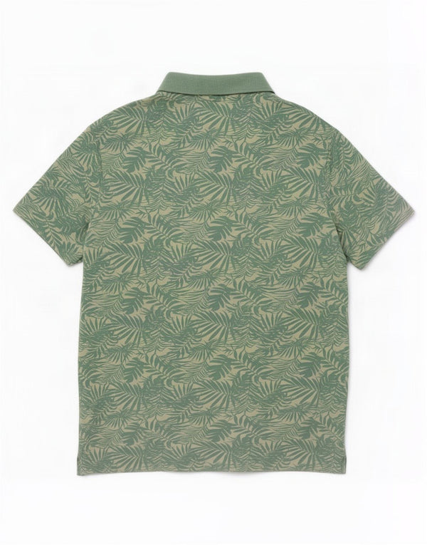 Mountain Warehouse Mens Polo Shirt XL Green Floral Cotton