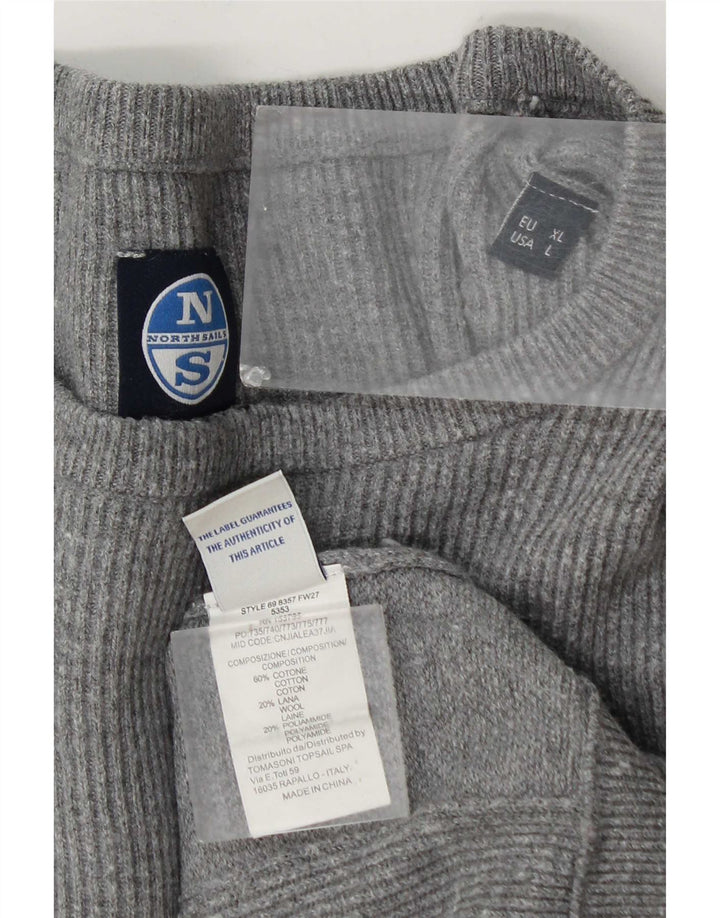 North Sails Pull ras du cou pour homme XL en coton gris