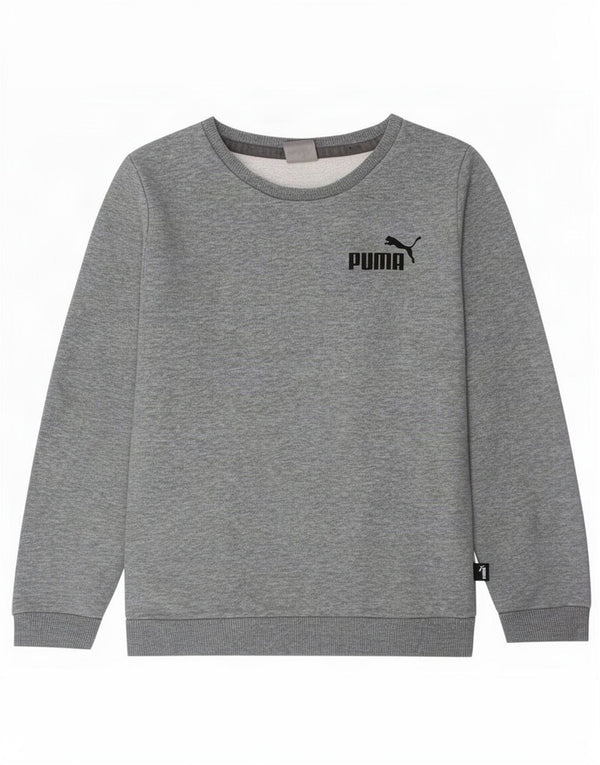 Puma Sweatshirt Jumper Garçon 7-8 ans Gris Moucheté Coton